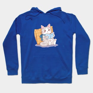 Cat read book Hoodie